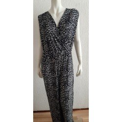 Damesromper/ Jumpsuit GRIJS/ZWARTE PATRONEN