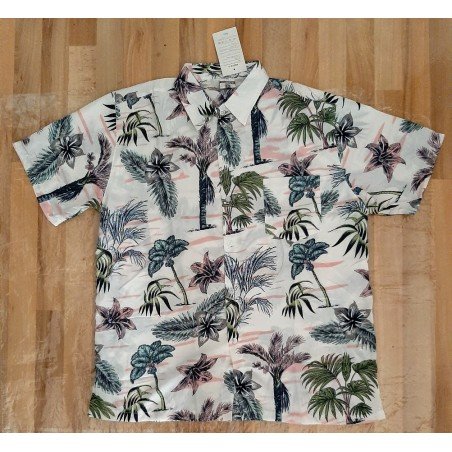 Men's Shirt with palm trees and flowers