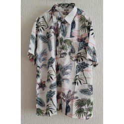 Men's Shirt with palm trees and flowers