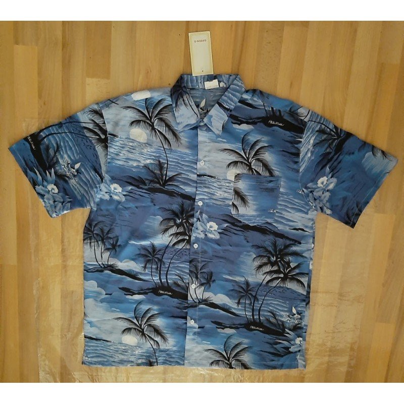 Men's Shirt with palm trees and sunrise