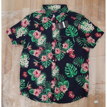 Men's Shirt colored floral with leaves