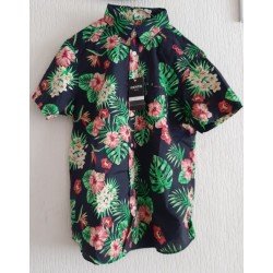 Men's Shirt colored floral with leaves