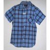 Men's shirt dark blue checked