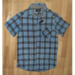 Men's shirt dark blue checked