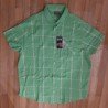 Men's shirt checked green / white