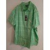 Men's shirt checked green / white