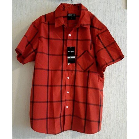 Men's shirt red / black checked