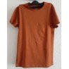 Heren T-shirt ginger/ bruine kleur