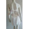 Ladies romper / Jumpsuit white with open back