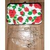 Ladies bag - Briefcase bag with red rose prints