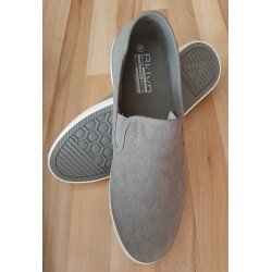 Men's shoe canvas gray slip-on