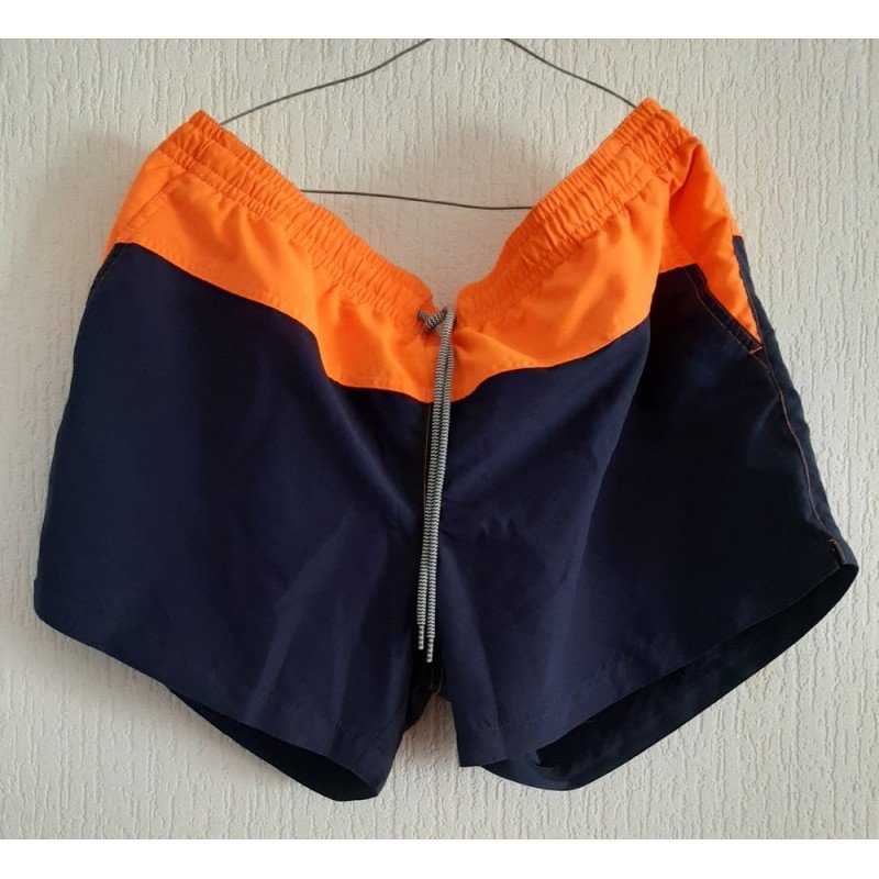 Heren Short oranje/ donkerblauw