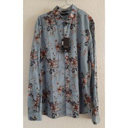 Men's shirt with brown plants