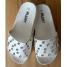 Ladies slipper Ruan white with stones