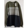 Heren T-shirt / Sweater Jack & Jones lange mouw donkergroen/zwart