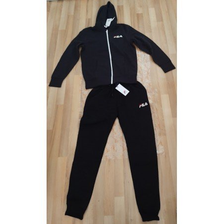 Men's set / Tracksuit Fila (hoody hood and sweatpants) black/grey