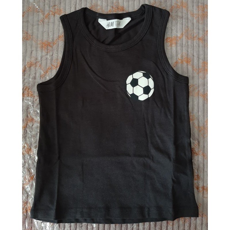 Jongens T-shirt / Tanktop met voetbalpatroon