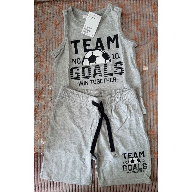 Boys set: boys Tanktop and Shorts grey