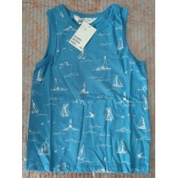 Boys Set: Boys Tank Top and Shorts Blue Sailboats