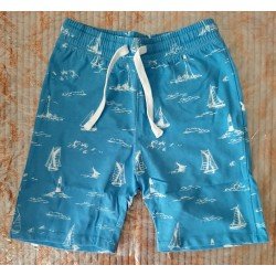 Boys Set: Boys Tank Top and Shorts Blue Sailboats