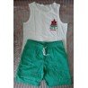 Boys set size 140: Boys Tanktop One in a Melon and Short green