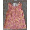 Meisjesset: Meisjes blouse met stroken en short oranje/roze/geel