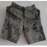 Boys shorts dark green with black prints