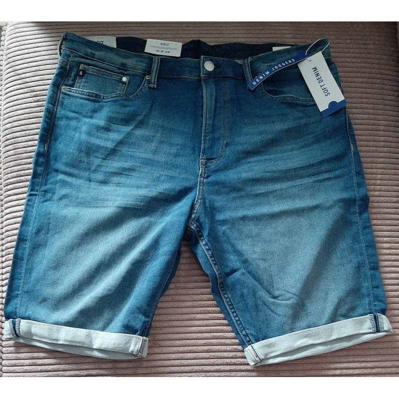 Heren short Soft Denim Slim Fit short/ kniebroek