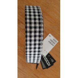 Women's belt black / white checkered