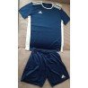 Herenset M Adidas: T-Shirt en Short donkerblauw/wit