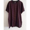 Men's T-shirt bordeaux/black striped