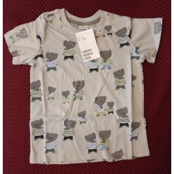 Boys T-shirt gray with baby elephant prints