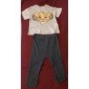 Boys set gray, t-shirt with Simba and long pants