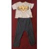 Boys set gray, t-shirt with Simba and long pants