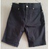 Heren short Slim Fit donker grijze katoenen Twill broek