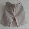 Heren short Slim Fit beige katoenen Twill broek