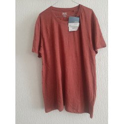 Heren T-shirt effen bordeaux