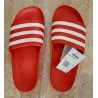 Herenslipper en damesslipper rood/ wit Adidas Adilette Aqua