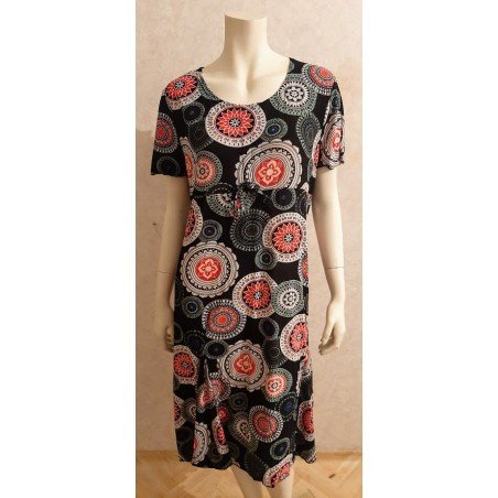 Ladies dress with circle patterns