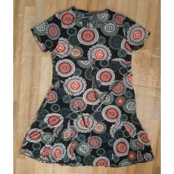 Ladies dress with circle patterns