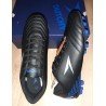 Football shoe Dutchy black with blue stripes