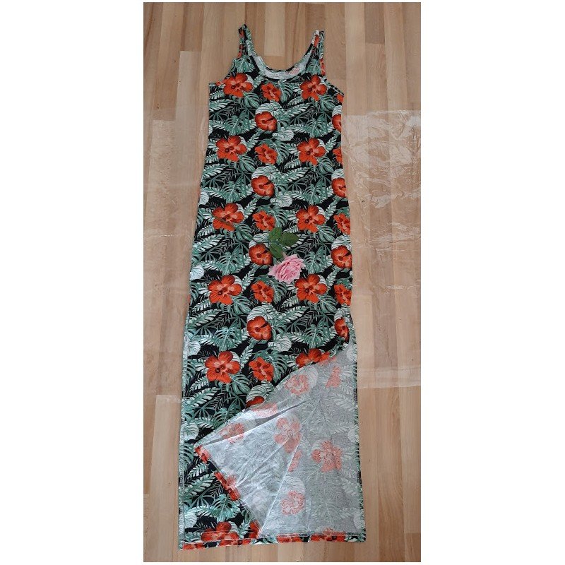 Ladies dress with red flowers