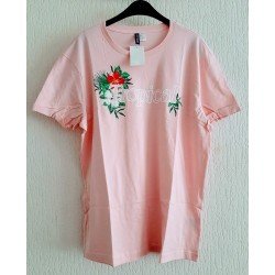 Ladies T-shirt pink Tropical