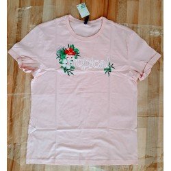 Dames T-shirt roze Tropical