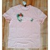 Dames T-shirt roze Tropical