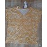 Blouse donkergeel/wit