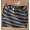 Ladies skirt black / white striped