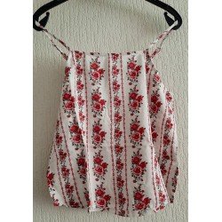 Blouse with red roses