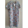 Ladies dress light blue with roses