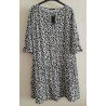 Ladies dress black / white speckled